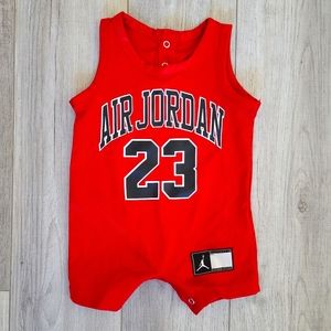 Baby Air Jordan jersey onesie Red Black White 3M New Babies 23